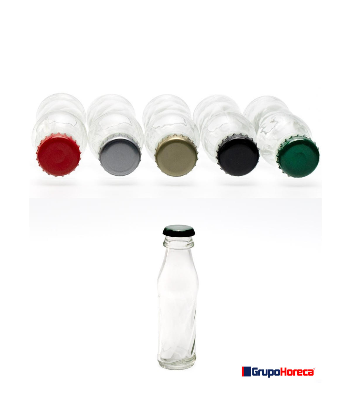 Chapas - Tapones corona de 3 cm en 5 colores - 100 unidades