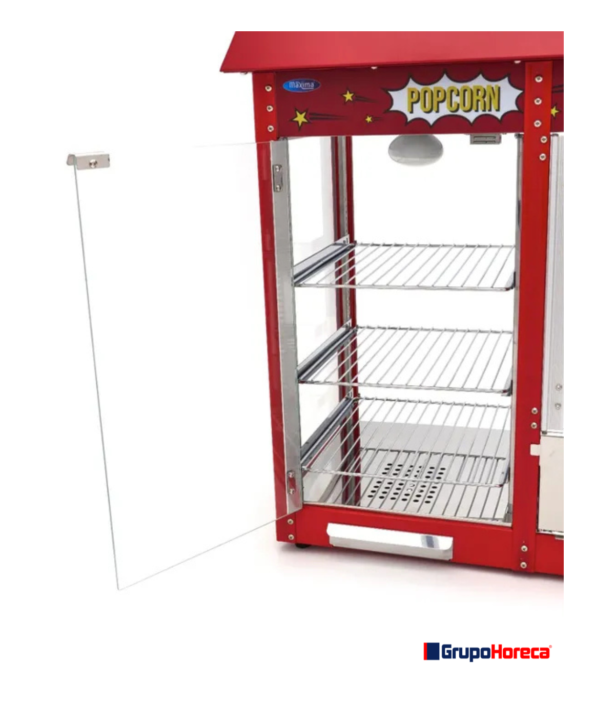 Máquina de Palomitas con Vitrina de Calentamiento