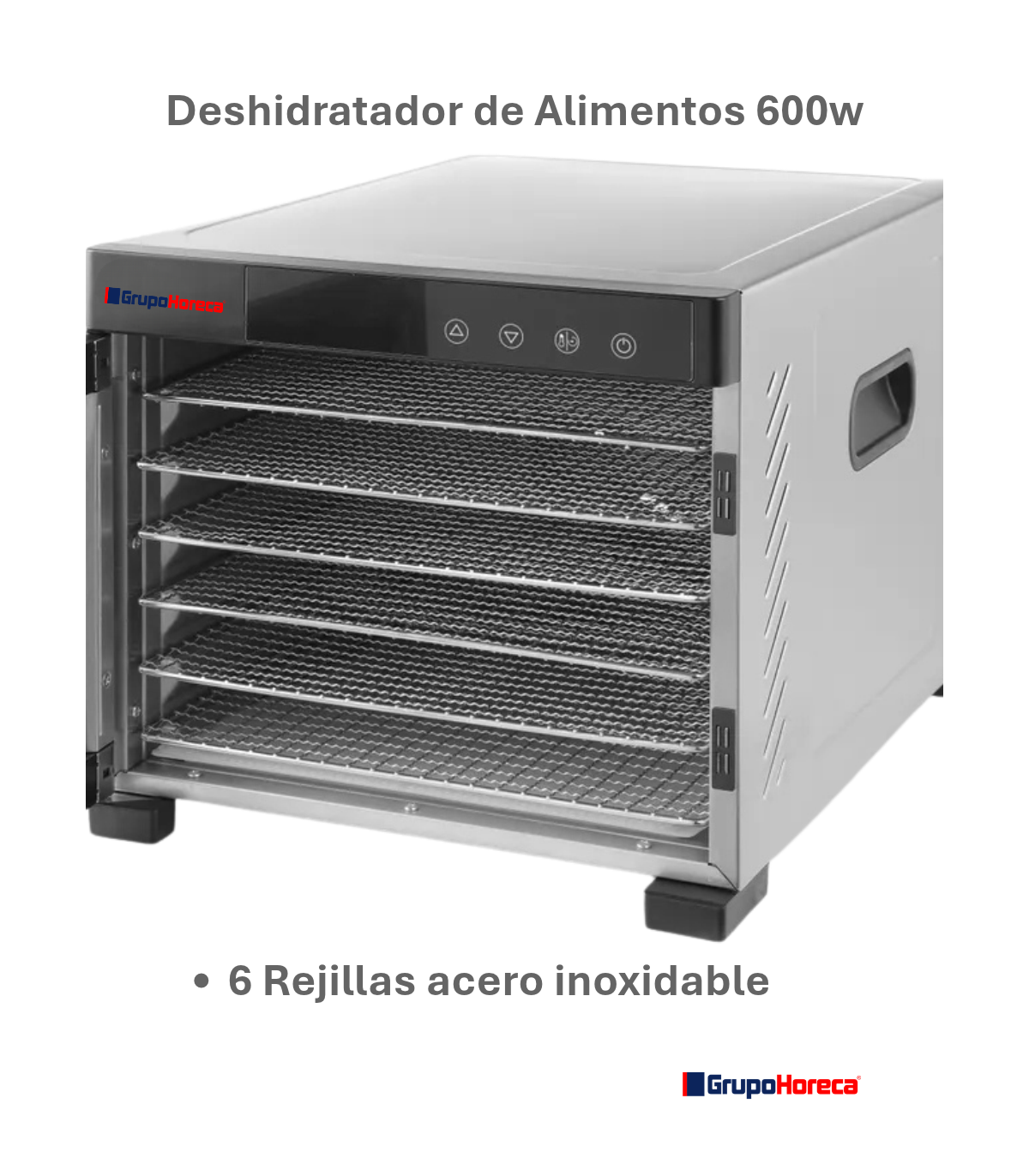 Deshidratador profesional de alimentos 6 bandejas acero inoxidable