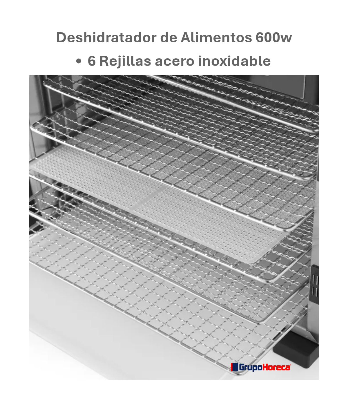 Deshidratador profesional de alimentos 6 bandejas acero inoxidable