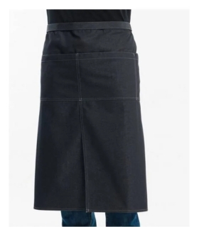 Delantal sin Peto 4 Pockets Black Denim Chaud Devant Delantal sin Peto 4 Pockets Black Denim Chaud Devant